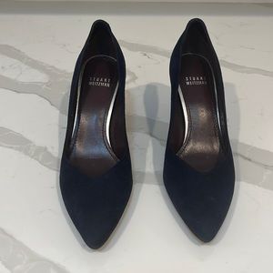 Stuart Weitzman Navy Suede Heels